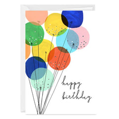 Celebrating You Modern Balloons Custom Birthday Card