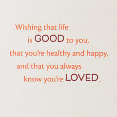 Health, Happiness and Love Birthday Card for Daughter