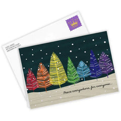 Colorful Peace Forest Custom Holiday Card