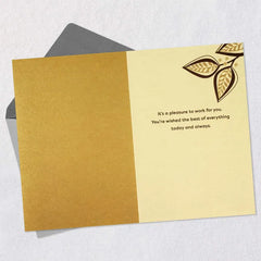 It's a Pleasure to Work for You Boss's Day Card