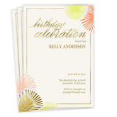 Starburst Celebration Flat Birthday Invitation