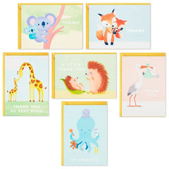 Mom and Baby Animal Assortment Blank Thank-You Notes, Pack of 48