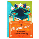 Mortarboard and Stars Spanish-Language Graduation Card