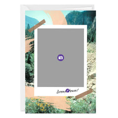 Mountain Scene Instant-Photo Frame Blank Custom Card
