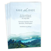 Mountains and Mist Flat Wedding Save the Date