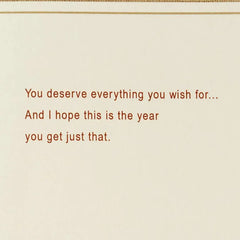 You Deserve Everything You Wish For Birthday Card for Brother From Sister