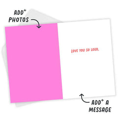 Mouth With Heart Bubble Custom Love Card