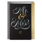 Mr. & Mrs. Linked Hearts Wedding Card