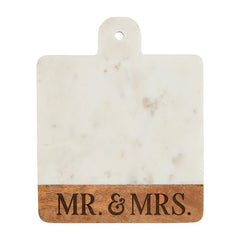 Mud Pie Mr. and Mrs. Marble Serving Board