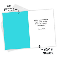 World's Greatest Boss Mug Funny Custom Card