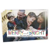 Merry and Bright Flat Christmas Photo Card