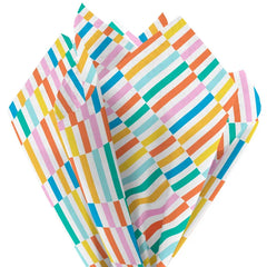 Colorful Broken Lines Tissue Paper, 6 Sheets