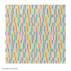 Colorful Broken Lines Tissue Paper, 6 Sheets