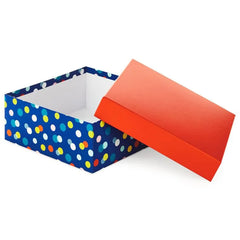 10" Square Multicolor Dots Gift Box