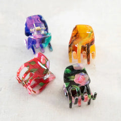 Natural Life Multicolor Mini Hair Clips, Set of 4