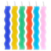 Colorful Zig Zag Birthday Candles, Pack of 6