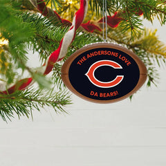 NFL Chicago Bears Football Personalized Ornament, Custom Text