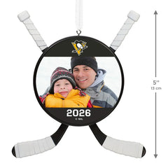 NHL Pittsburgh Penguins® Hockey Personalized Ornament, Custom Photo and Text