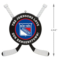 NHL New York Rangers® Hockey Personalized Ornament, Custom Text