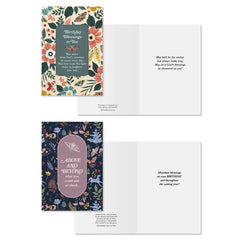 Whimsical Florals Assorted Religious Birthday Cards, Box of 12