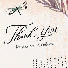 Palm Leaves and Dragonflies Blank Thank You Notes, Pack of 10