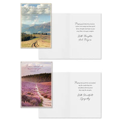 Nature Landscapes Assorted Religious Sympathy Cards, Box of 12