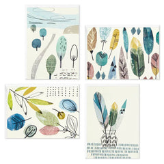 Nature in Watercolor Assorted Blank Note Cards, Pack of 48