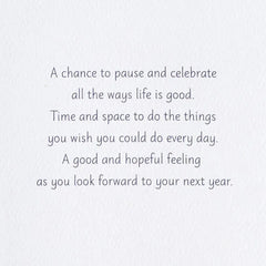 A Chance to Pause and Celebrate Birthday Card for Brother-in-Law