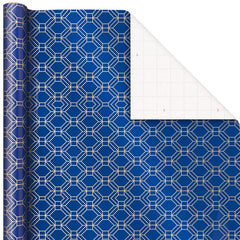 Navy and Gold 3-Pack Wrapping Paper, 105 sq. ft. total