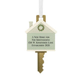 New Home Key Personalized Ornament, Custom Text