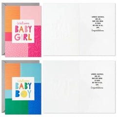 Welcome Baby Assorted New Baby Cards, Pack of 16