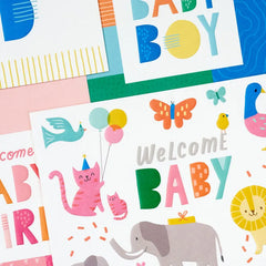 Welcome Baby Assorted New Baby Cards, Pack of 16