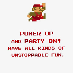 Nintendo Super Mario™ Power Up and Party On Birthday Card for Kids