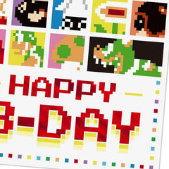 Nintendo Super Mario™ Power Up and Party On Birthday Card for Kids