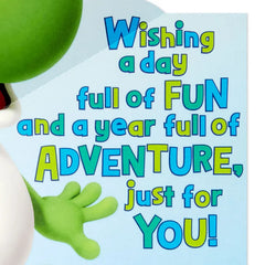 Nintendo Super Mario™ Yoshi Fun and Adventure Pop-Up Birthday Card for Kids