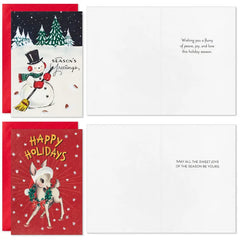 Nostalgic Artwork Boxed Christmas Cards Assortment, Pack of 36