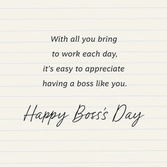 Appreciate Your Leadership, Patience and Support Boss's Day Card