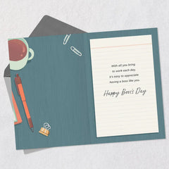 Appreciate Your Leadership, Patience and Support Boss's Day Card