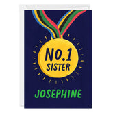 Number 1 Medal Custom Celebration Card