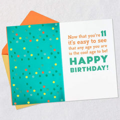 You're One Cool Kid 11th Birthday Card
