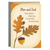 Counting You in My Blessings Thanksgiving Card for Mom and Dad