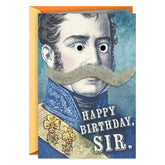 Dapper Gentleman Funny Birthday Card With Removable Mustache