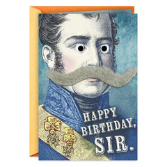 Dapper Gentleman Funny Birthday Card With Removable Mustache