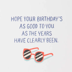 Old and Wrinkly Pug Funny Birthday Card