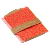 Orange Animal Print Blank Note Cards, Pack of 5