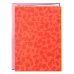 Orange Animal Print Blank Note Cards, Pack of 5