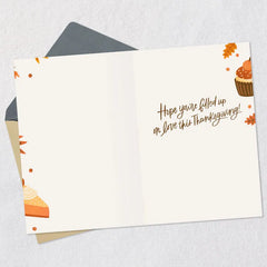 Filled Up on Love Thanksgiving Card for Grandson and Wife