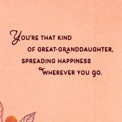 Full of Joy Birthday Card for Great-Granddaughter
