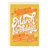 Brighter Days in March Custom Birthday Card