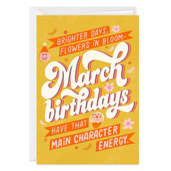 Brighter Days in March Custom Birthday Card